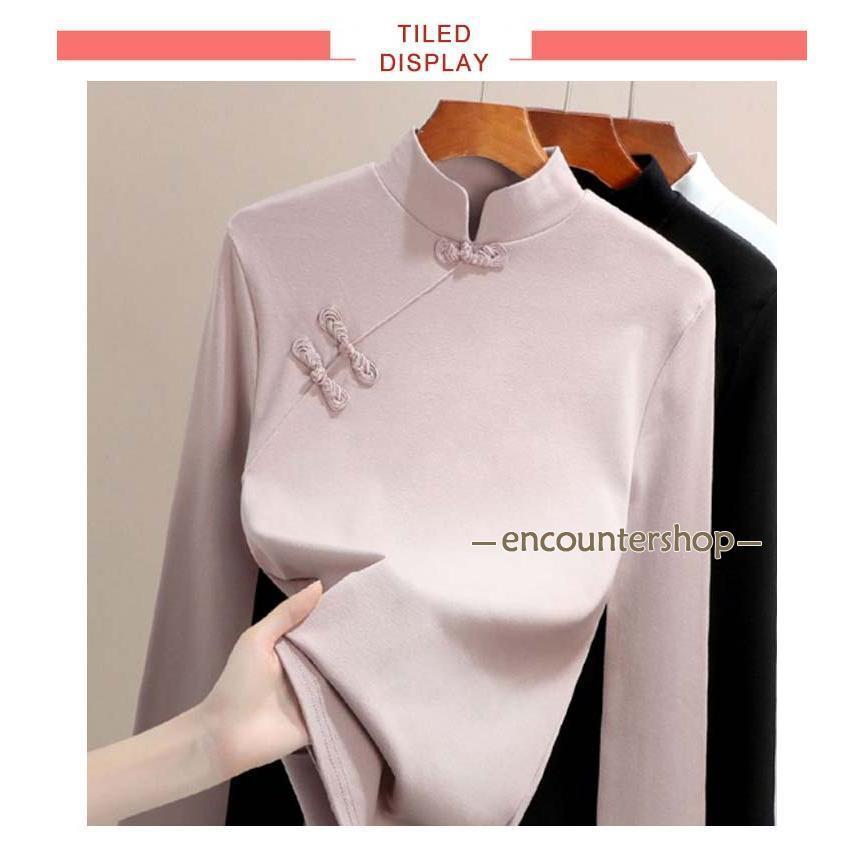 チャイナ風 トップス レディース 中国風 中華風 チャイナ服 秋冬 長袖