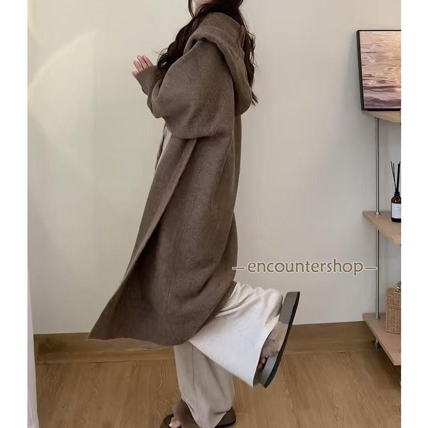 カーディガン レディースニットパーカー 秋冬 長袖 フード付き ニット ロングカーディガン 冬物 ニットアウター アウター コ | ブランド登録なし | 13