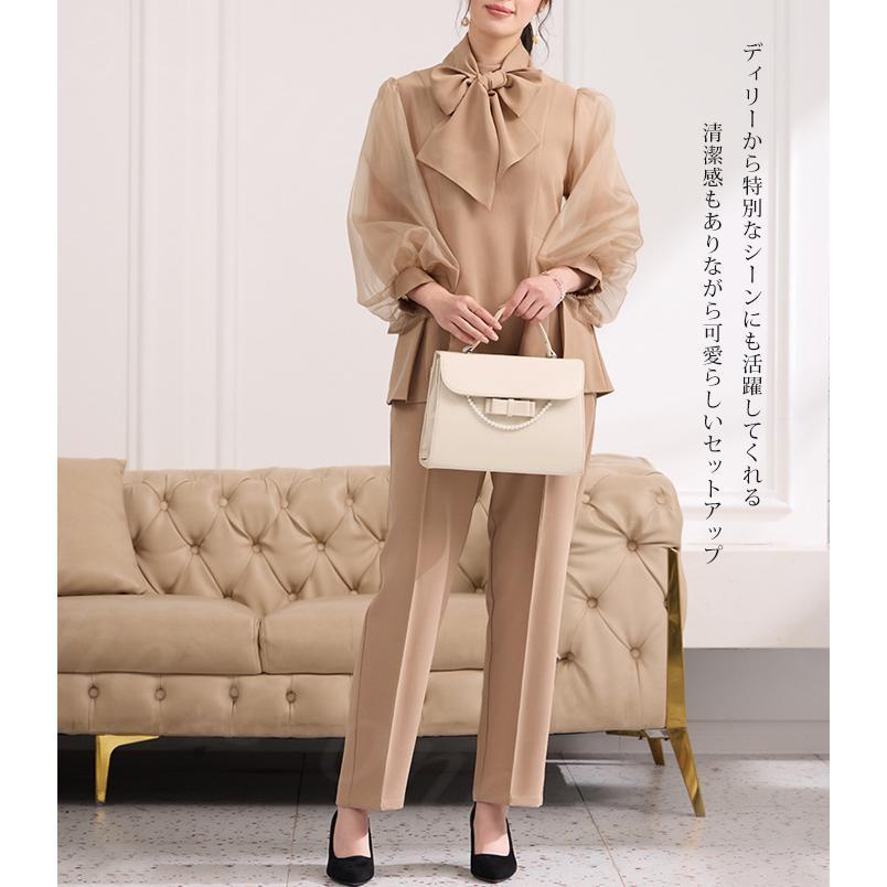 スーツ レディース ママスーツ セットアップ パンツスーツ 通勤