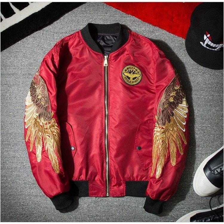 スカジャン メンズ フライトジャケット メンズジャケット 秋冬 刺繍