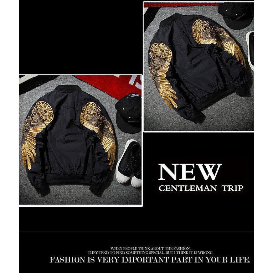 スカジャン メンズ フライトジャケット メンズジャケット 秋冬 刺繍