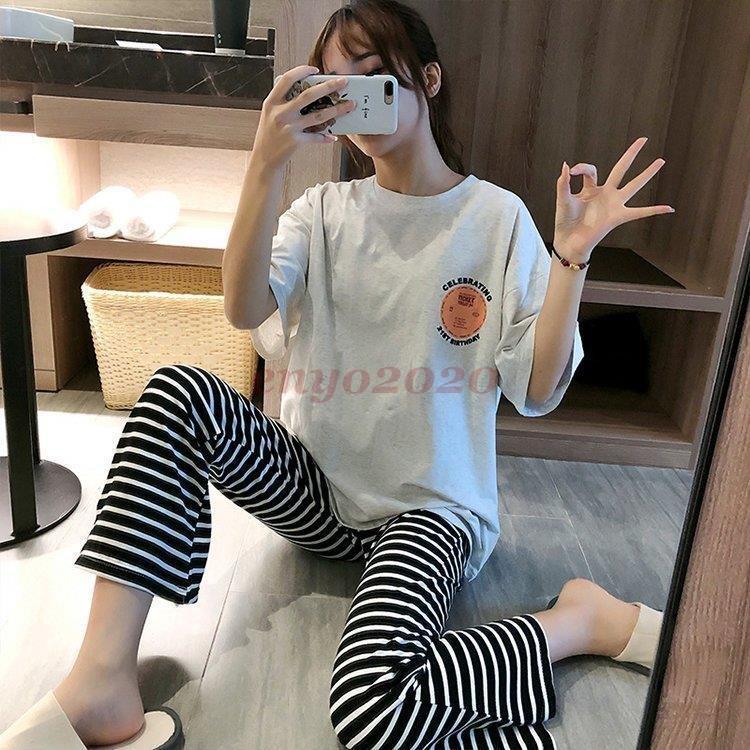 パジャマ レディース ルームウェア 春夏 綿 半袖 女性
