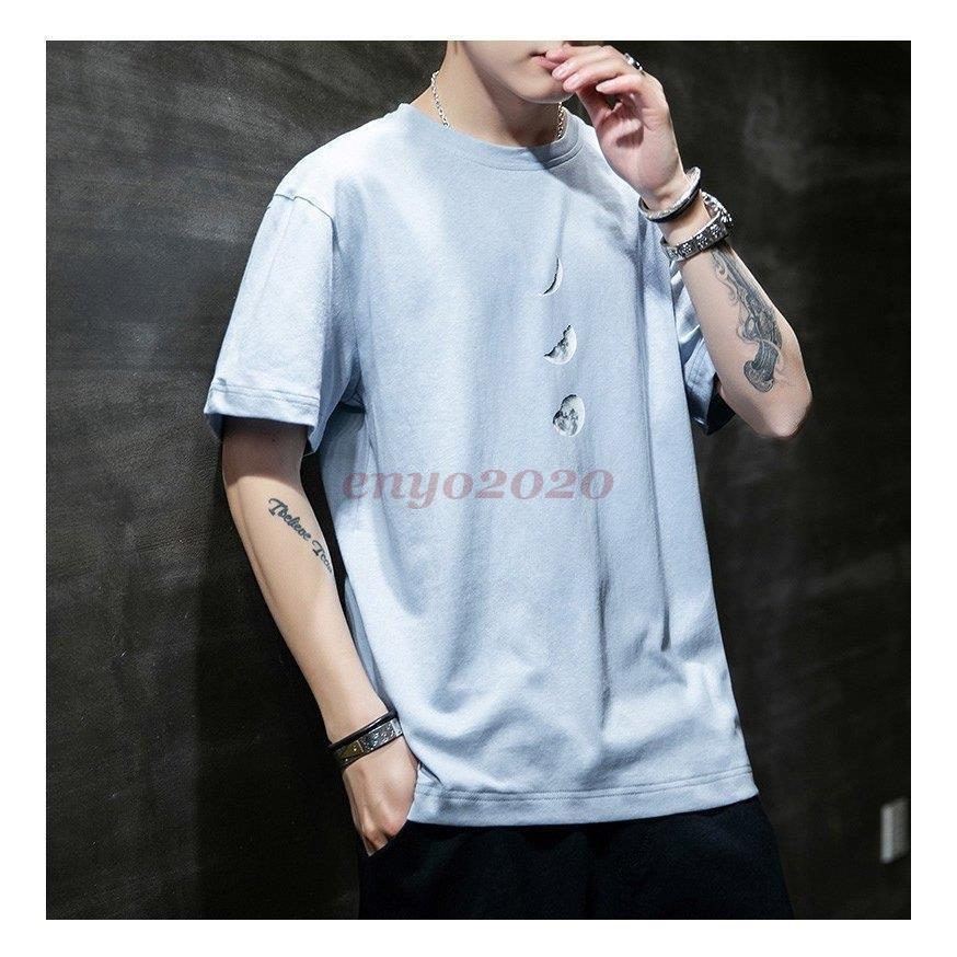 韓国 ファッション メンズ ビッグシルエット tシャツ 半袖 無地