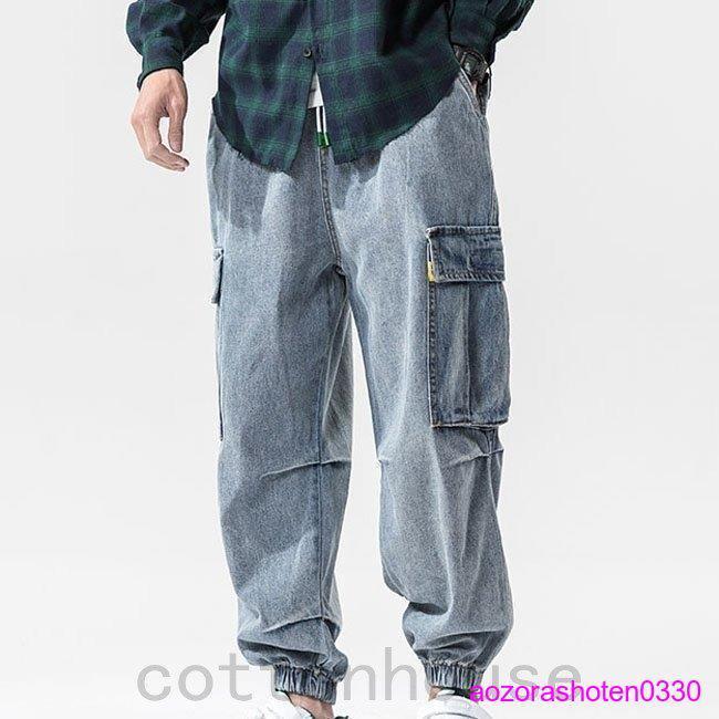 デニムジーンズメンズカーゴワイドボトムス大きいサイズ細身春夏秋冬デニムパンツアンクル30代40代ンズファッションブルー Rei00 Aki1764 ネットファミリー 通販 Yahoo ショッピング