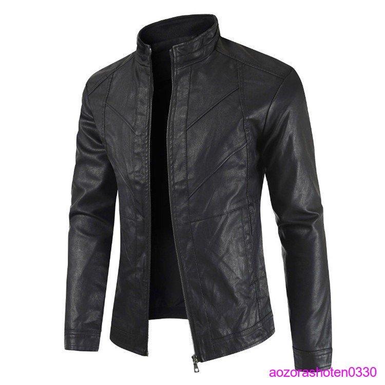 レザージャケット メンズ アウター 春秋冬 長袖 革ジャン PUジャケット