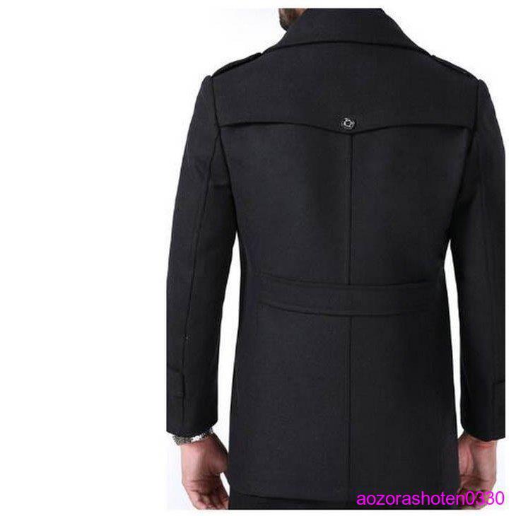 メルトンコート ショート丈 メンズ ウール混 コート ウール メルトン トレンチコート 防寒 秋 秋物 コーデ 冬 冬物 年中無休