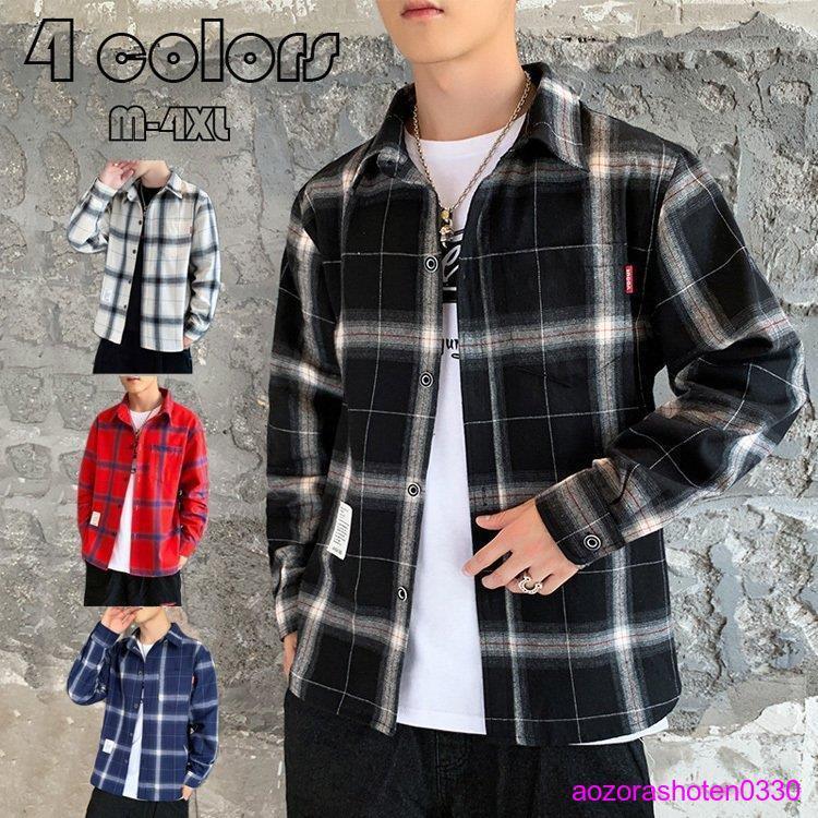 シャツ メンズ 秋 ネルシャツ カジュアルシャツ チェックシャツ Shirt トップス チェック柄 長袖 メンズシャツ レトロ ゆとり ファッション シャツ新作 4色 Rei00 Aki754 ネットファミリー 通販 Yahoo ショッピング