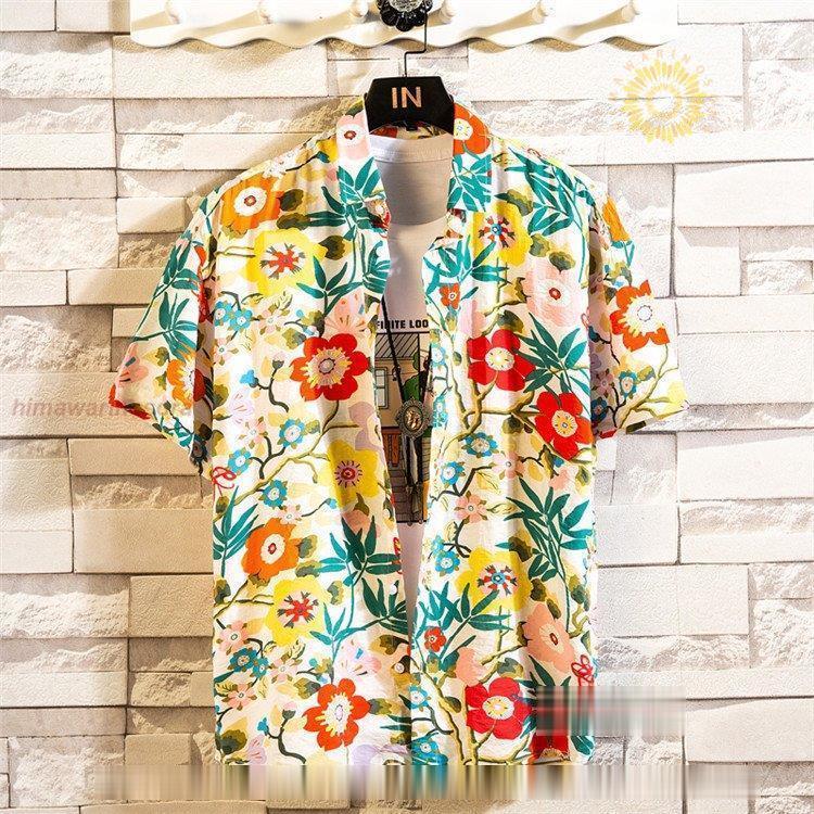 アロハシャツ メンズ 半袖シャツ トップス 柄シャツ 花柄 カジュアル