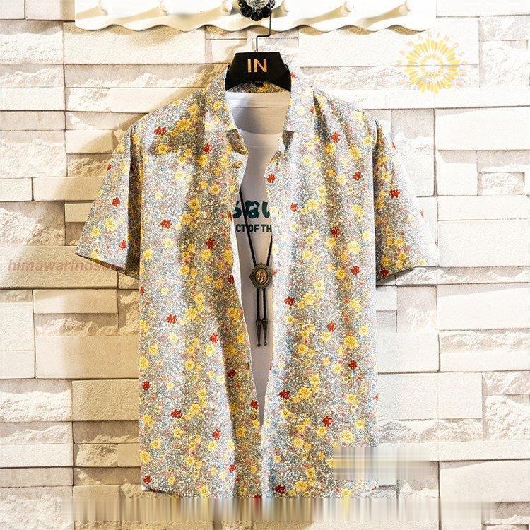 アロハシャツ メンズ 半袖シャツ トップス 柄シャツ 花柄 カジュアル