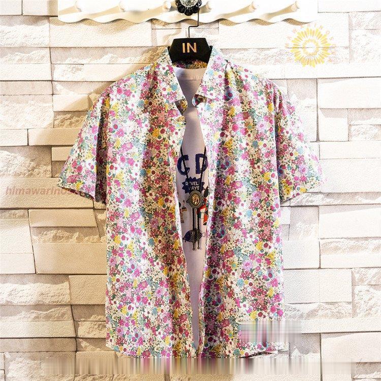 アロハシャツ メンズ 半袖シャツ トップス 柄シャツ 花柄 カジュアル