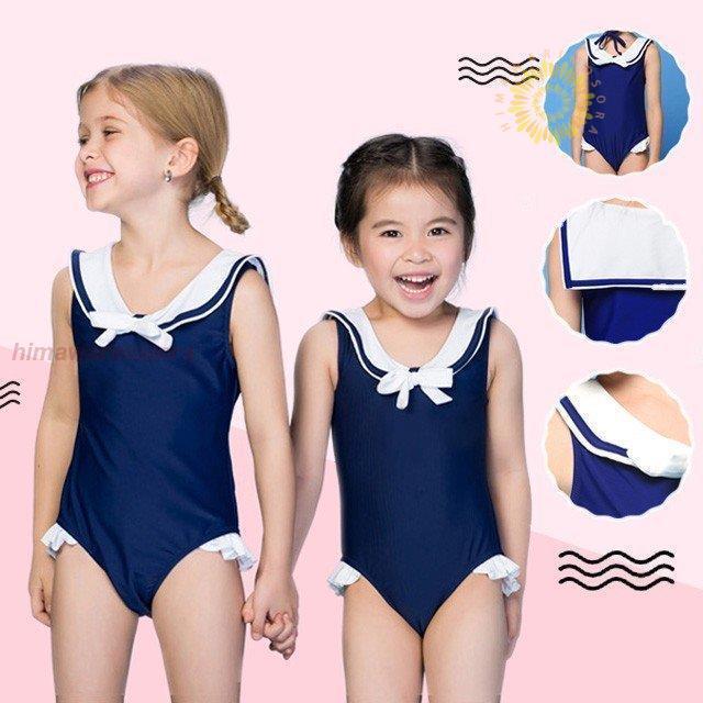 子供水着 スクール水着 女の子 セーラーカラー サロペット 水着 子供水着 スクール水着 女の子 セーラーカラー サロペット 水着