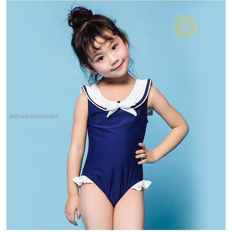 子供水着 スクール水着 女の子 セーラーカラー サロペット 水着 子供水着 スクール水着 女の子 セーラーカラー サロペット 水着