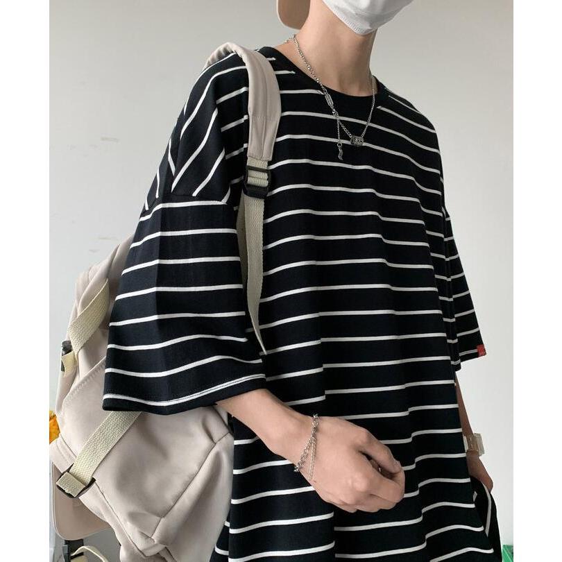 everyone ボーダーTシャツ　サイズM everyone border long sleeve tee shirt (NAVY) | everyone