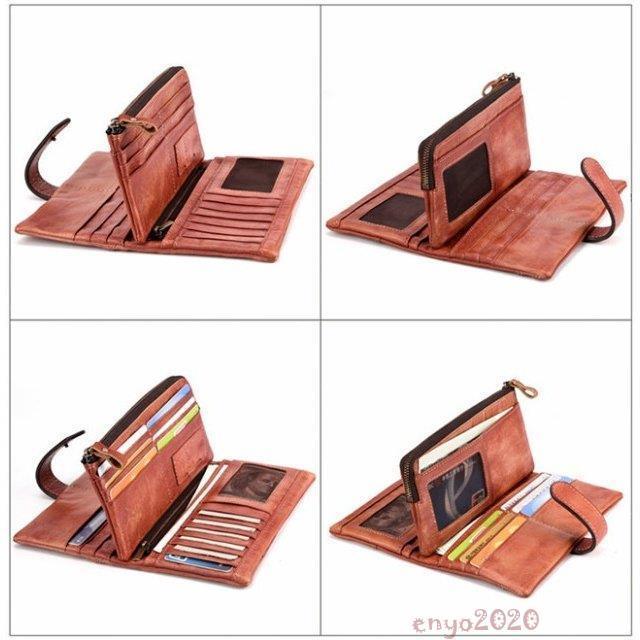 長財布 メンズ 財布 本革 牛革 ロングウォレットギフト 紳士用 父の日