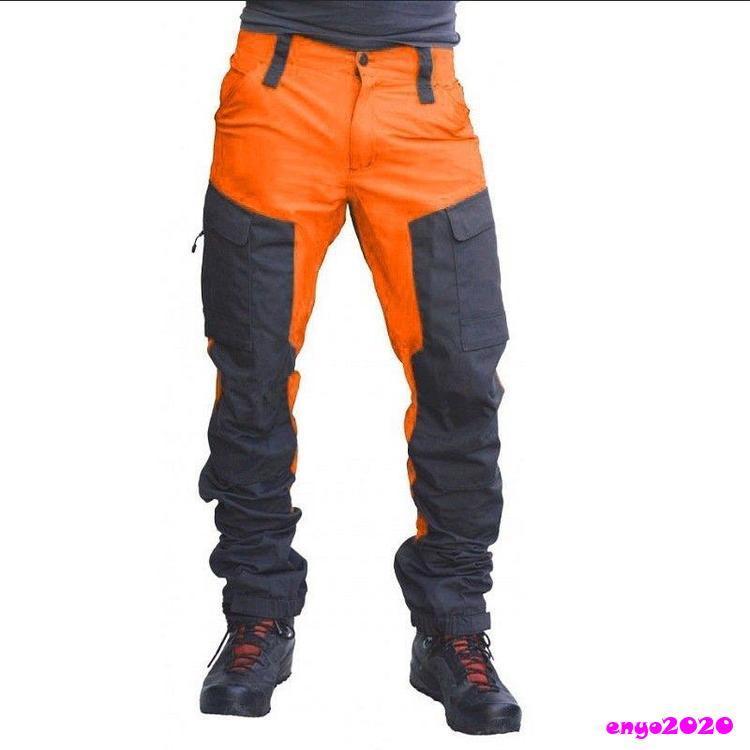 バイクパンツ カーゴパンツ メンズ ロング スリム ワークパンツ