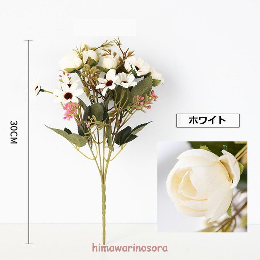 花　アートフラワーブーケ　アートフラワー　造花　花　プレゼント　4 造花アレンジメント「八重百合・40㎝サイズ」八重カサブランカ
