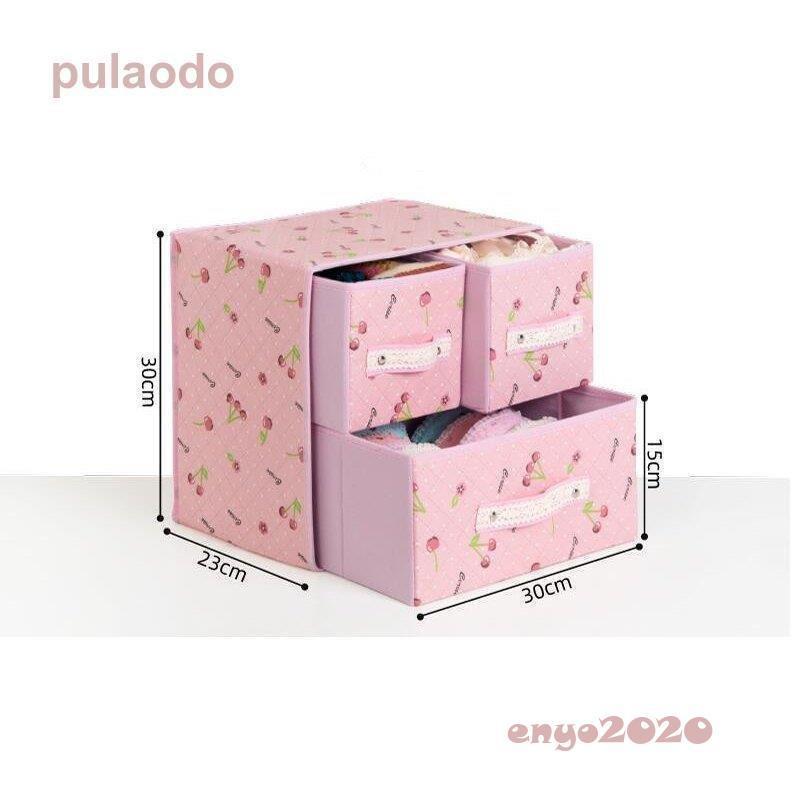 下着収納ボックス2層 靴下/パンツ/ブラジャー ランジェリー