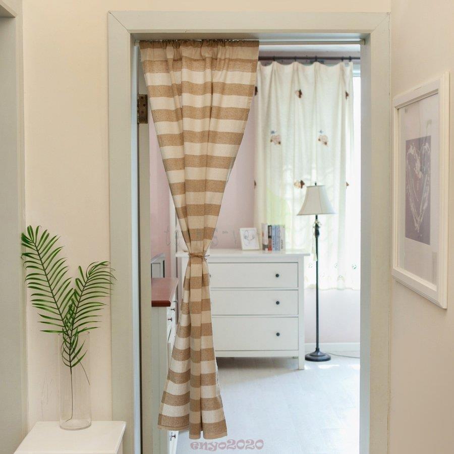 楽天 間仕切りカーテン ストライプ柄 リビングルーム 台所 洗濯可能 四季兼用 暖簾 突っ張り棒付き 綿麻生地 部屋仕切り 新発売 新生活応援 シンプル 最新の激安 Turningheadskennel Com