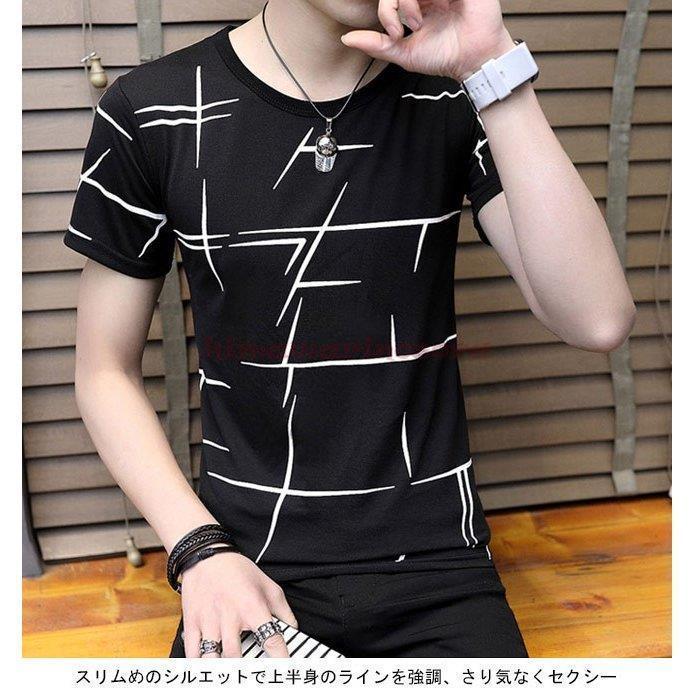 Tシャツ 半袖 メンズ 半袖Tシャツ スリム カットソー 男性用 トップス 夏 薄手 プリント柄 ユニックデザイン お洒落｜enyo2020｜07