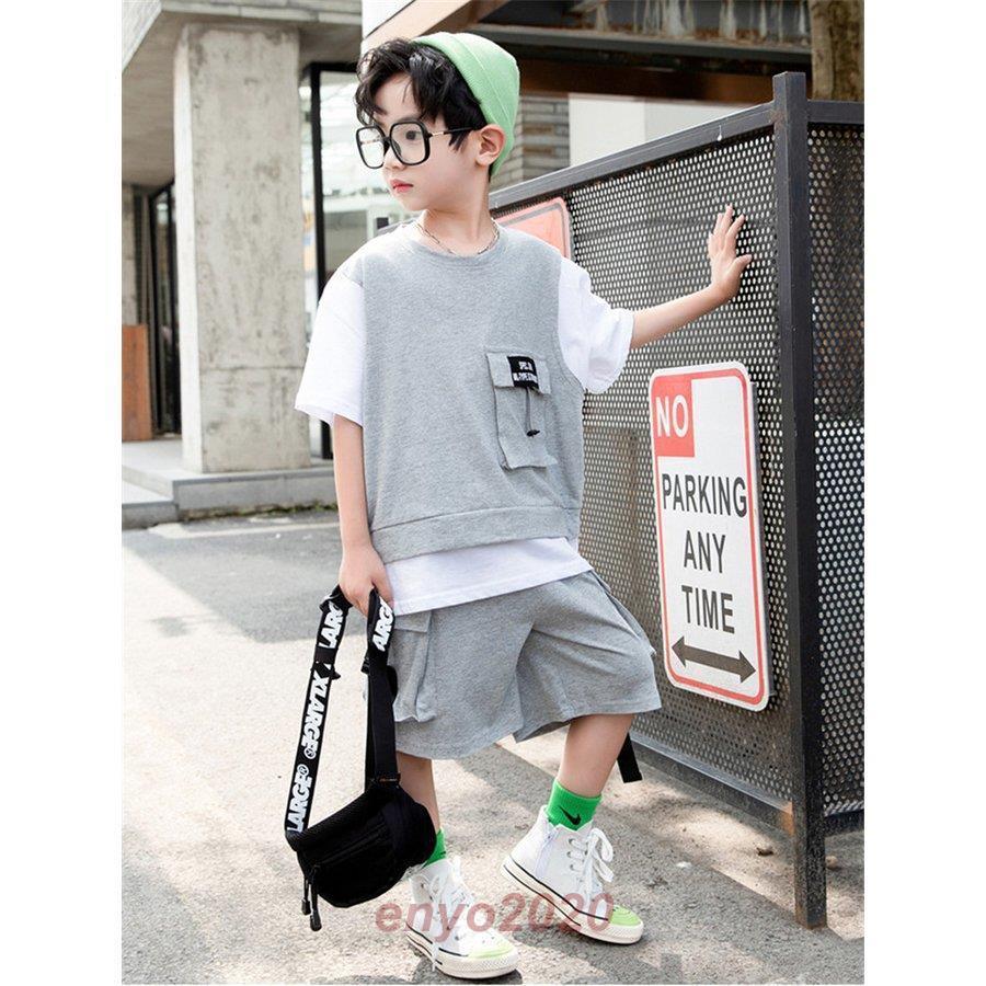子供服 セットアップ キッズ 男の子 夏服 トップス 半袖tシャツ ハーフ