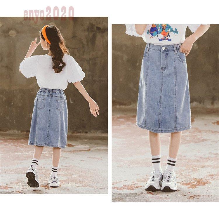デニムスカート キッズ 子供服 女の子 ロングスカート 春夏 ボトムス