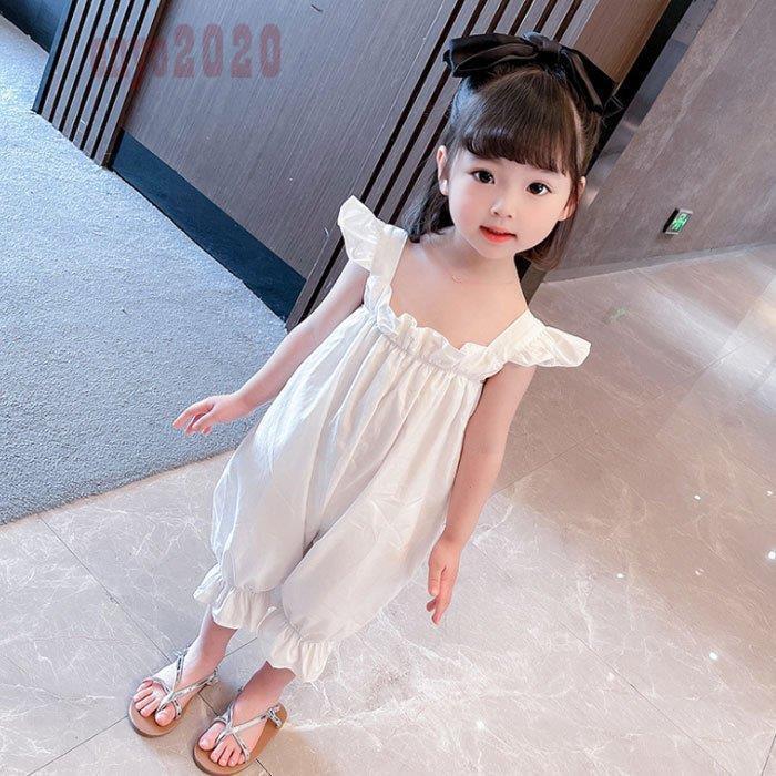 韓国子供服 女の子 ジャンプスーツ 半袖 ゆったり 小学生 ブルー 夏服 薄手 デニムジャンプスーツ キッズ 夏着