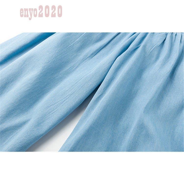 デニムパンツ キッズ 子供服 女の子 ロングパンツ ガウチョパンツ 長ズボン 春服 ボトムス ストレッチパンツ ウェストゴム 伸びる ジーンズ 韓国子供服 おしゃれ