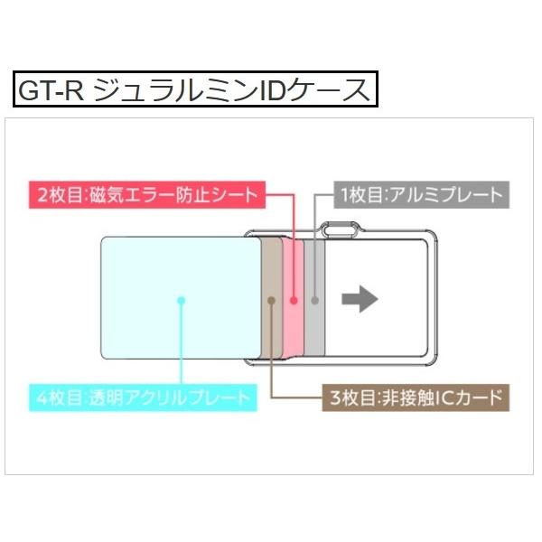 ニッサン 日産コレクション GT-R ジュラルミン IDケース カーボン調 ロゴレーザー刻印 パスケース｜enzo-fascino｜04