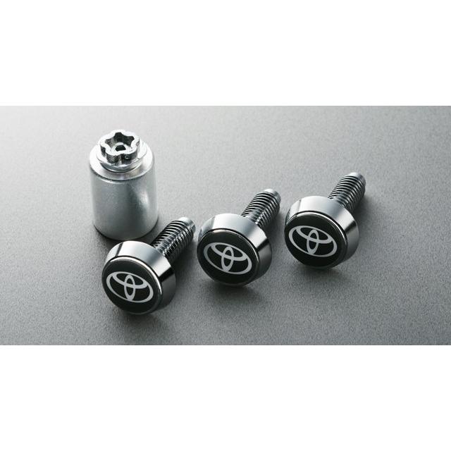 トヨタ純正 ナンバーロックボルト 3本SET トヨタロゴ入り : enzo