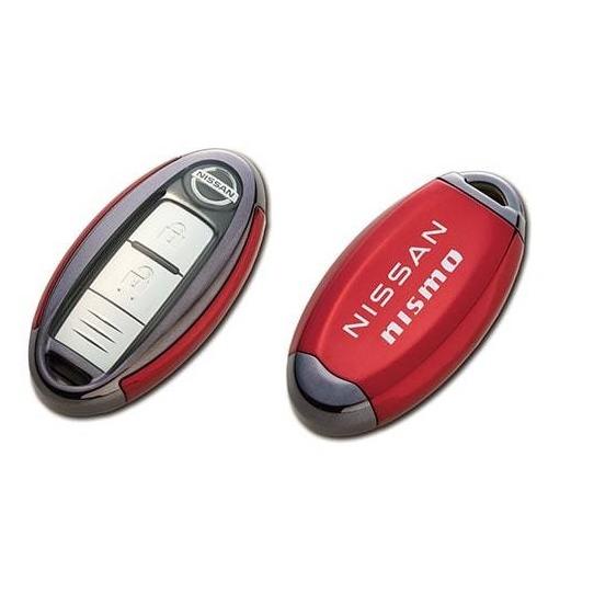 日産コレクション インテリジェントキーケース フルカバータイプ クロームレッド/ ダーククローム ニッサン ニスモロゴ入り 代引不可商品 の商品画像