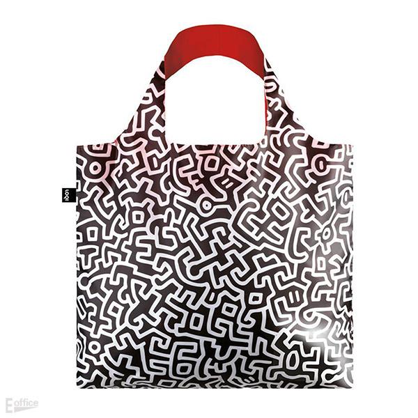 LOQI キース・ヘリング エコバッグ ポーチ付き MUSEUM Collection KEITH HARING Untitled Recycled Bag KH.PL.R 50×42 cm｜eoffice｜02