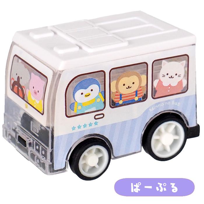 アニマルバスプルバックカー 全6種（12個入り） : eおもちゃやさん