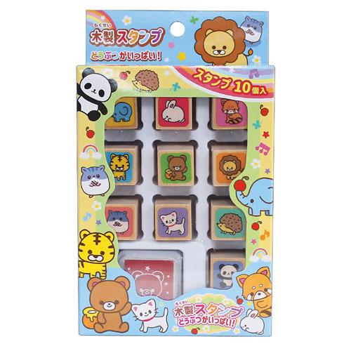 木製スタンプ どうぶつがいっぱい 707484 : eおもちゃやさん Yahoo!店