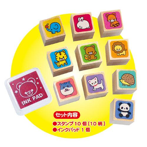 木製スタンプ どうぶつがいっぱい 707484 : eおもちゃやさん Yahoo!店