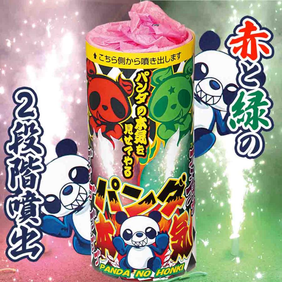 噴出花火 パンダの本気（2段階噴出） : eおもちゃやさん Yahoo!店