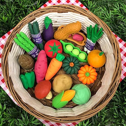 イワコー 消しゴム おもしろ消しゴム60個入（やさい） : eおもちゃや