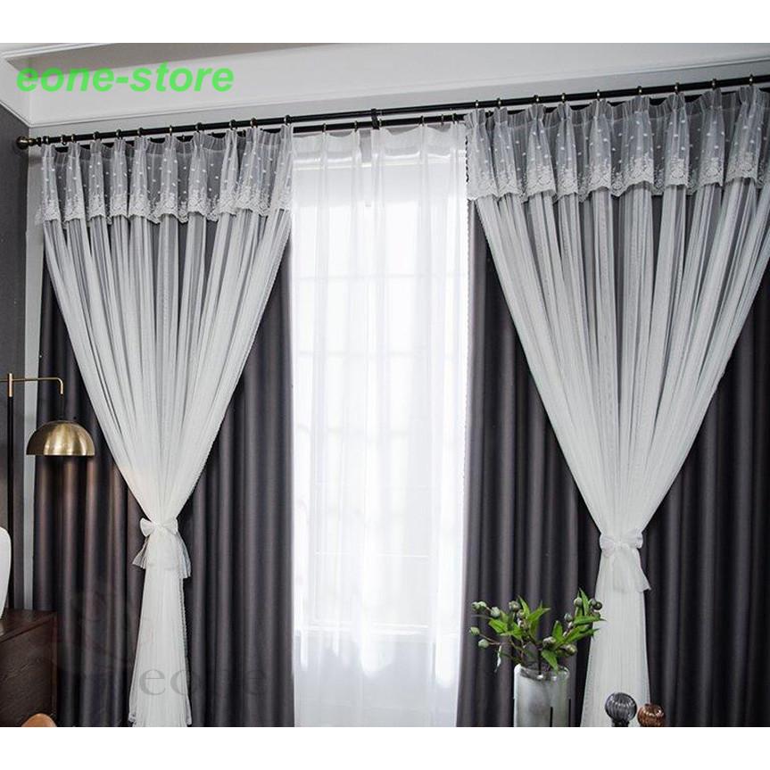 遮光 カーテン 二重 丈直し 断熱 ドレープカーテン レースカーテン 一体型 チュール 防音 姫系 ブルー ピンク ベージュ グレー オーダーカーテン Cl Zbl E One Store 通販 Yahoo ショッピング