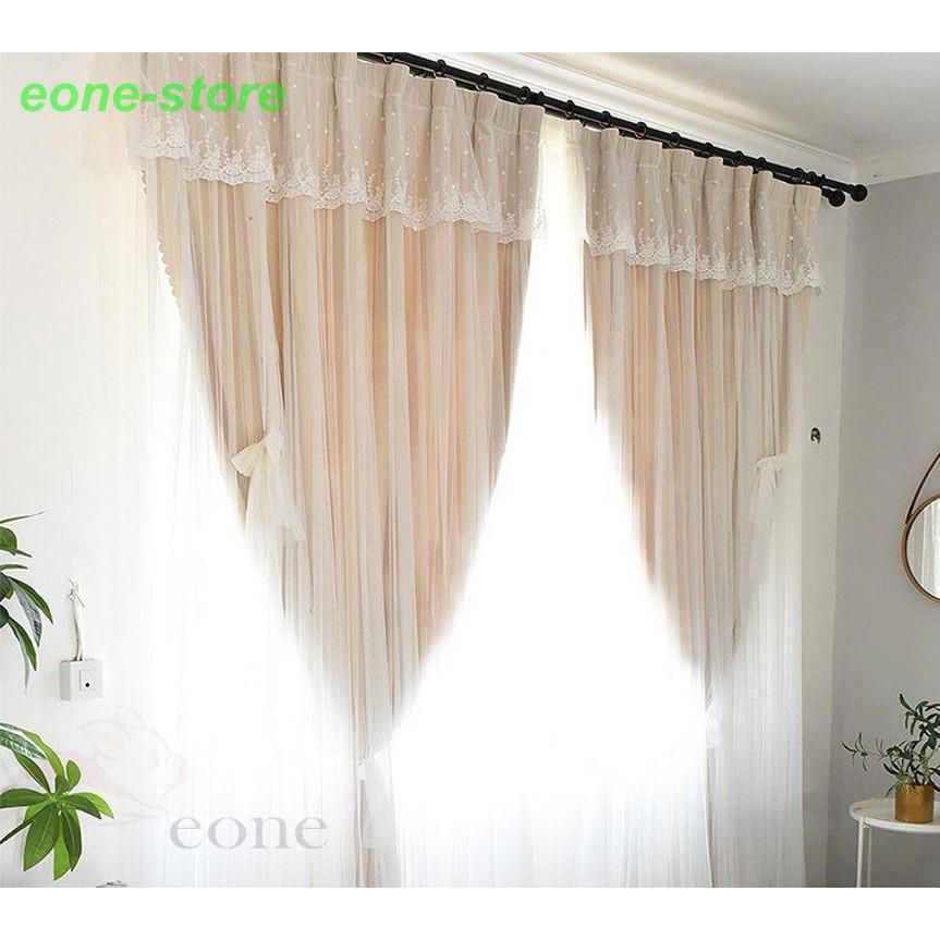 遮光 カーテン 二重 丈直し 断熱 ドレープカーテン レースカーテン 一体型 チュール 防音 姫系 ブルー ピンク ベージュ グレー オーダーカーテン Cl Zbl E One Store 通販 Yahoo ショッピング