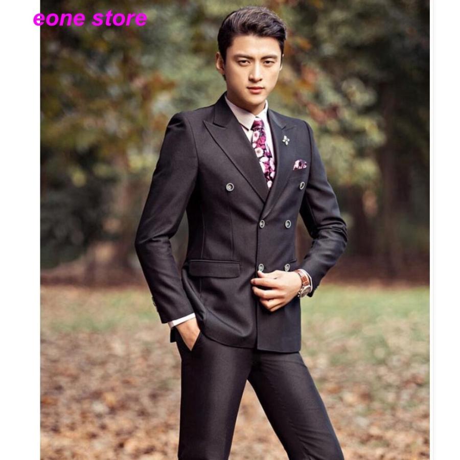 カッコイイ タキシードスーツ 2点セットスーツ メンズスーツ ダブルボタンスーツ 結婚式 二次会 成人式 卒業式 就職活 春秋冬 ビジネスフォーマル スーツ Etxz3 E One Store 通販 Yahoo ショッピング