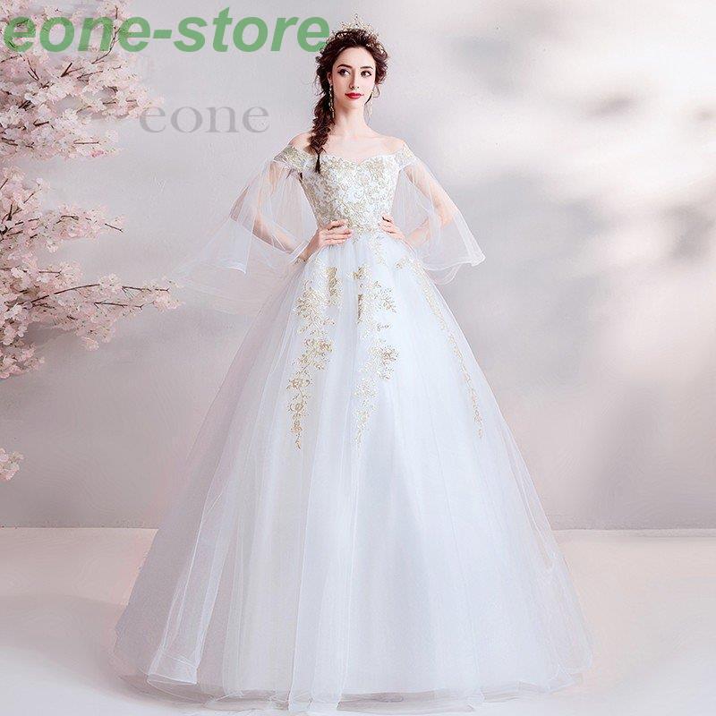 セール 名古屋 ウェディングドレス 袖あり 白 大きいサイズ 安い 二次会 結婚式 ブライダル パーティー 花嫁 ロングドレス 披露宴 プリンセス 割引販促 Omassci Com