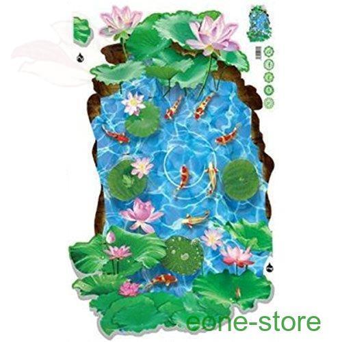 ウォールステッカー 池の鯉 魚 トリックアート 花 和風 アジアン 壁紙 蓮の花 蓮 蓮池 3d トイレ 和室 和柄 ウォ Jpw12 Bz E One Store 通販 Yahoo ショッピング