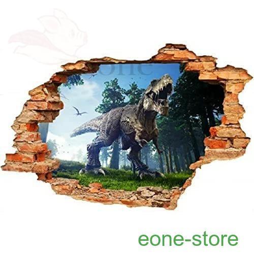 ウォールステッカー 子供部屋 動物 恐竜 トリックアート 男の子 壁穴 3d 窓 壁紙 シール 恐竜時代 お風呂 シー Jpw12 Bz E One Store 通販 Yahoo ショッピング
