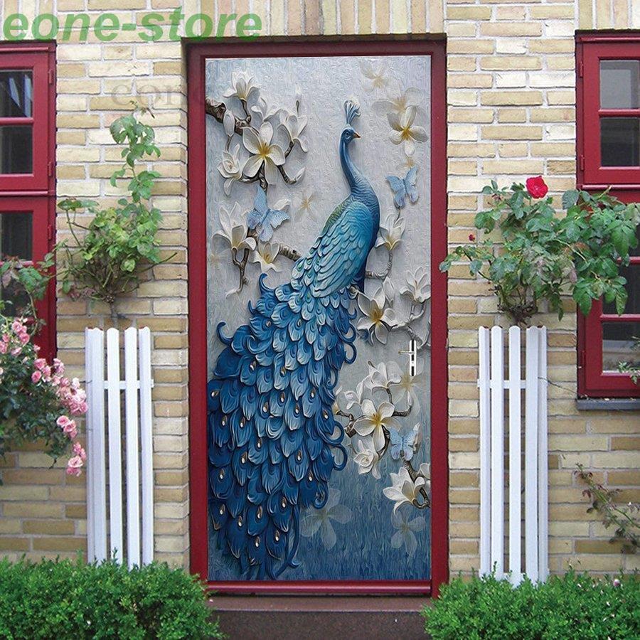 ウォールステッカー ドア シール 貼ってはがせる 室内用ドア装飾シート 防水シール 部屋 ドアシート 3d ドア壁紙 Diy おしゃれ 飾り