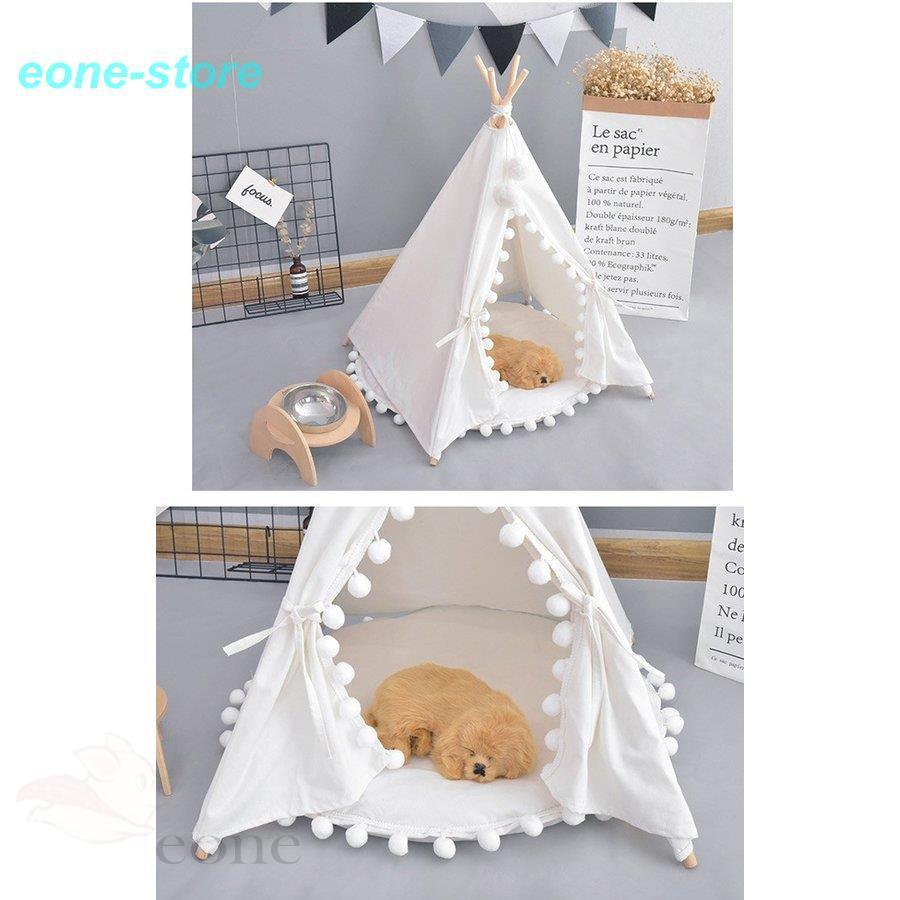 新春福袋22 ペット用テント クッション付き 犬用 猫用 ペットハウス テント 室内用 ティピーテント ペットテント ペットベッド 犬小屋 中型 犬 小型犬 お昼寝 おしゃれ ベッド マット カバー Smssvg Org