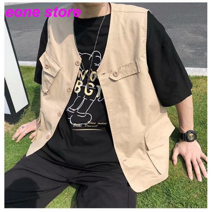 チョッキ ベスト メンズ ジレベスト 前開き ジレ ゆったり ワーク風 サマーベスト 大きいポケット お洒落 アウター ノースリーブ 春秋 夏 Mj Bjm E One Store 通販 Yahoo ショッピング