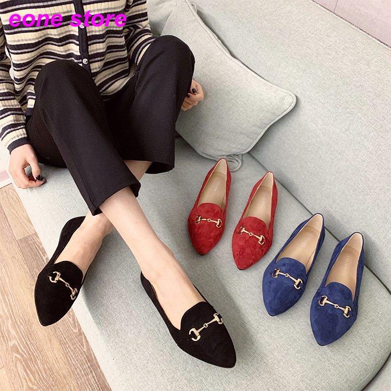 ローファー フラットシューズ タッセル 靴 レディース おじ靴 大きいサイズ フラット パンプス ポインテッドトゥ スエード ぺたんこ 秋冬 Nz Xz6 E One Store 通販 Yahoo ショッピング