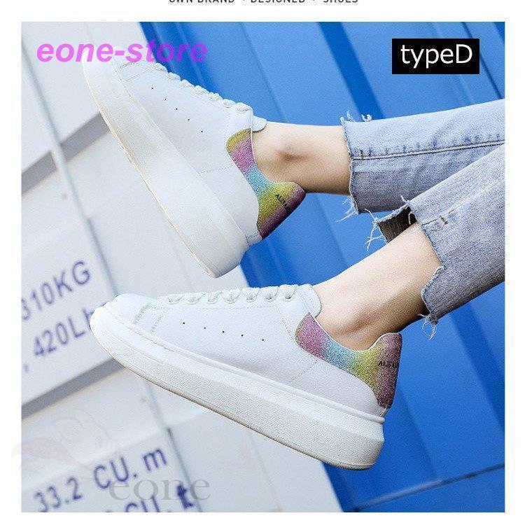 スニーカーレディース スニーカー黒 スニーカー白 スニーカーレディース黒 お揃い おしゃれ かわいい カジュアル 通学 通勤 仕事 靴 シンプル 厚底 ぺたんこ Xl12 E One Store 通販 Yahoo ショッピング