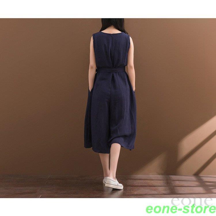 ワンピース レディース サロペット パンツスタイル ワイトパンツ 綿 麻 春 夏 ロング ズボン 無地 サロペット オシャレ 着痩せ ワンピースタイプ 30代 40代 50代 Xl6 E One Store 通販 Yahoo ショッピング