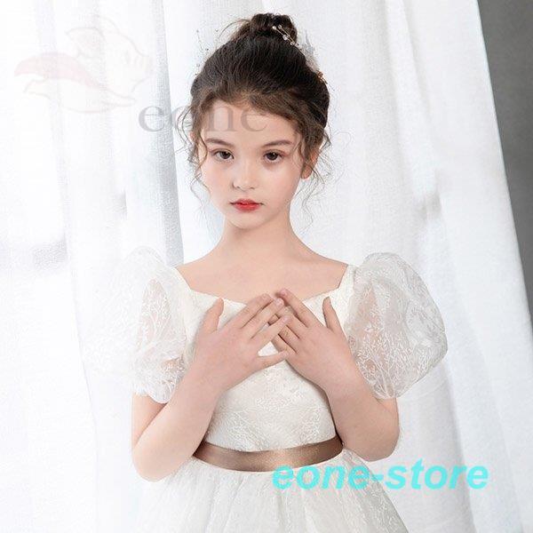 非売品 半袖 結婚式 ロングドレス 子ども 子供ドレス 発表会 ピアノ ブライダル フラワーガール キッズドレス パフスリーブ プリンセスライン 袖あり ドレス サイズ 110 Www 11thspace Com