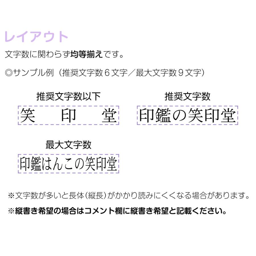 一行印 のべ板 6mm×48mm 別注品 最大12文字まで ゴム印 はんこ 判子  